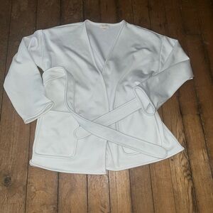 Haven Well Within Women’s White Cream Open Front W/ Tie Cardigan Size XL